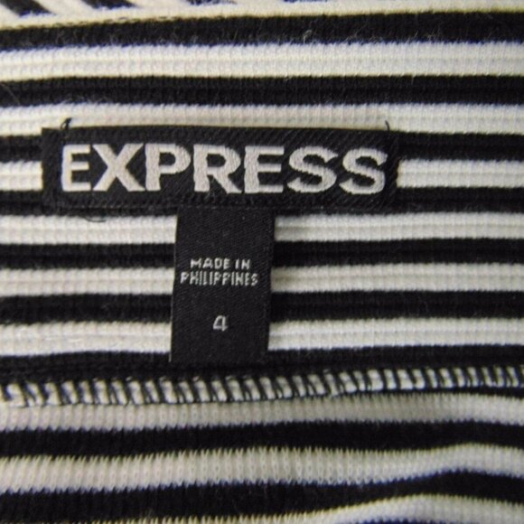 Express Black and White Striped Skirt - Picture 6 of 8